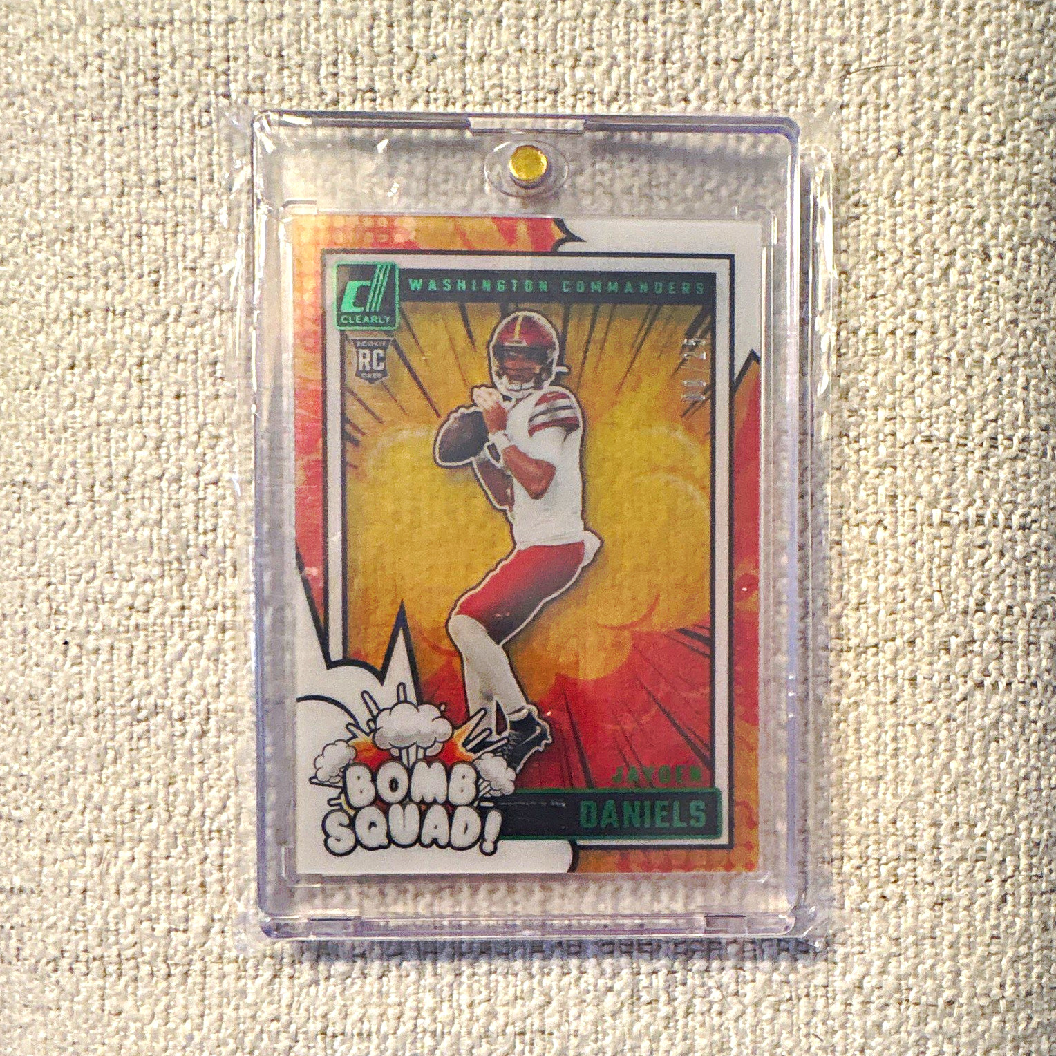Panini 2024 Clearly Donruss Bomb Squad #2 Jayden Daniels RC green/25 Commanders