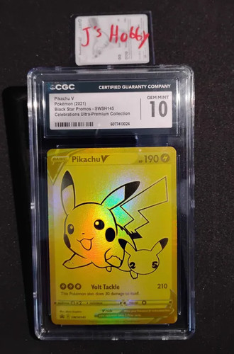 Pokemon Pikachu V CGC 10 2021 Black Star Promos #SWSH145