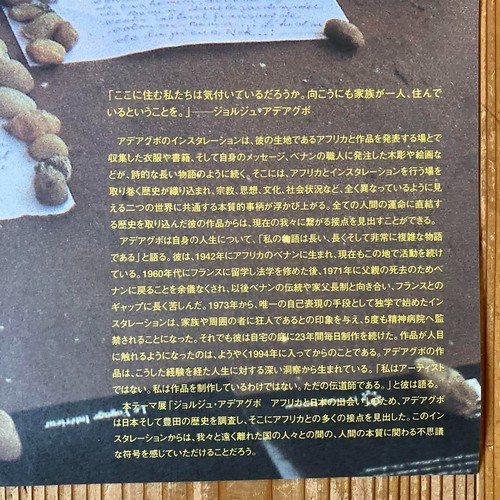 Georges Adéagbo / Solo exhibition 2000 Japan Original Promo Poster B2 20x28in - Picture 2 of 5