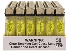 50 Disposable Lighters Butane Assorted Color Classic Size Lighter, Filled