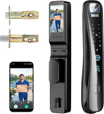 Smart Lock with Camera  Video Doorbell, 8-In-1 Keyless Entry Door Lock with Key