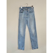 Levi's 501 High Rise Straight Leg Jeans Light Wash Button Fly 26x30