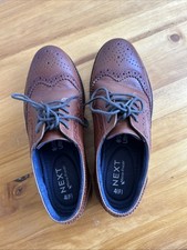 Tan Brown Standard Fit Leather Lace Up Brogue Shoes Size 4