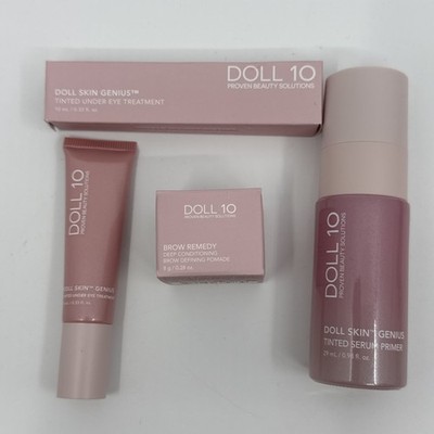 Doll 10 Tinted Primer Undereye Treatment Brow Remedy Taupe Set Of 4 NEW