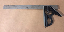 Vintage Millers Falls No. 1290 12" Combination Square Level Scribe Made in USA