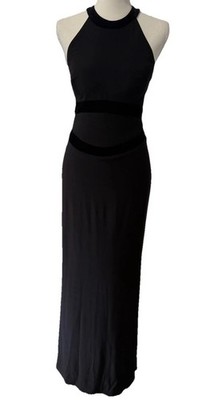 Bloomingdale's Aqua Dresses Black Formal Gown Women's Size 2 Maxi Velvet  Prom | eBay