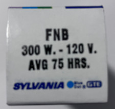 GTE Sylvania Projector bulbs FNB 300W 120V 75 AVG HRS - NOS replacement lamp