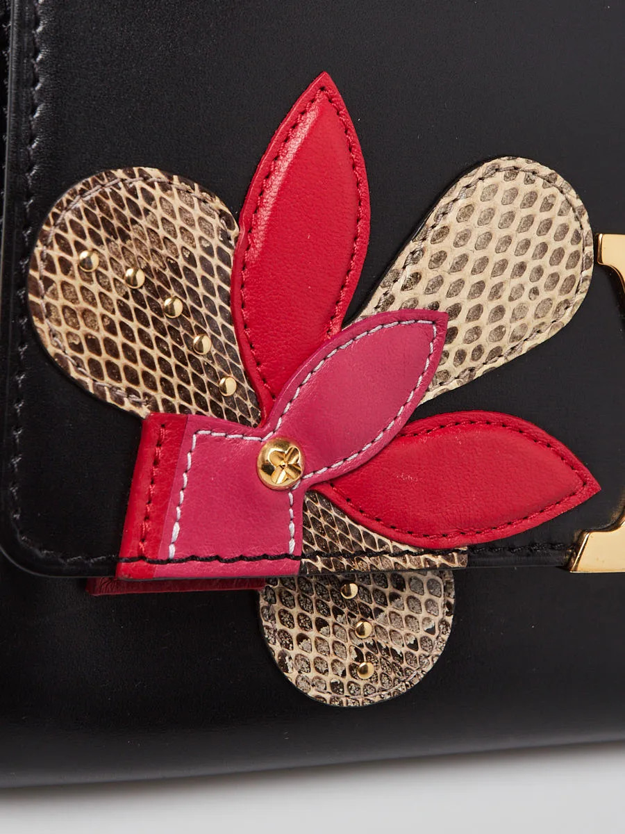 Louis Vuitton Black Leather Python Chain Louise I… - image 6