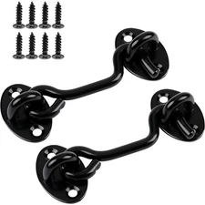 6 Inch Barn Door Latch Lock Hook and Eye Gate Sliding Window Cabin Hardware with