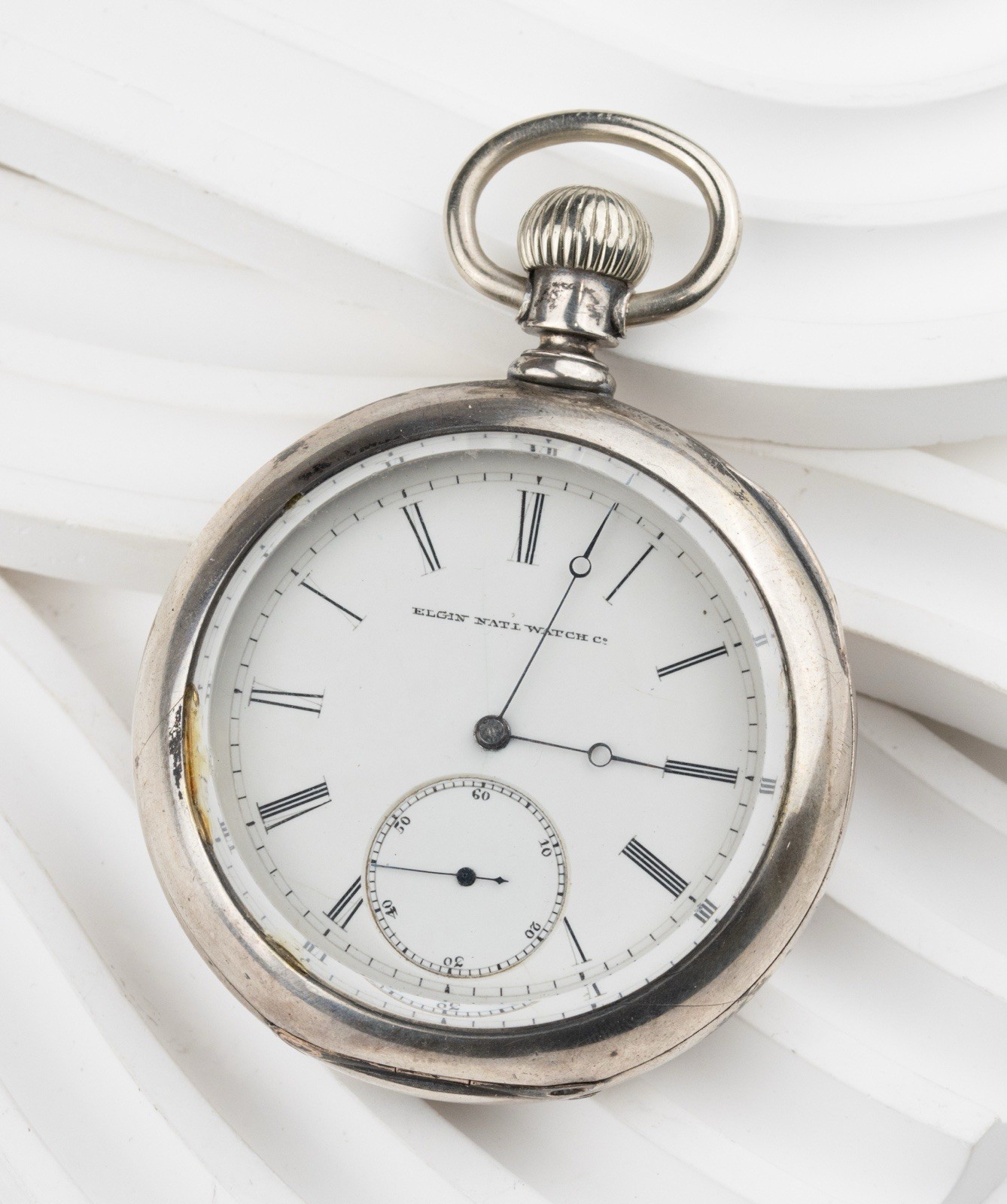 Model 1 1885 Elgin Pocket Watch Grade 48 16s (11j - 15j) Coin Silver  - 1528b