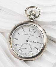 Model 1 1885 Elgin Pocket Watch Grade 48 16s (11j - 15j) Coin Silver  - 1528b