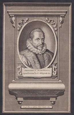 Philips of Marnix Saint-Aldegonde West-Souburg Dutch writer Portrait engraving