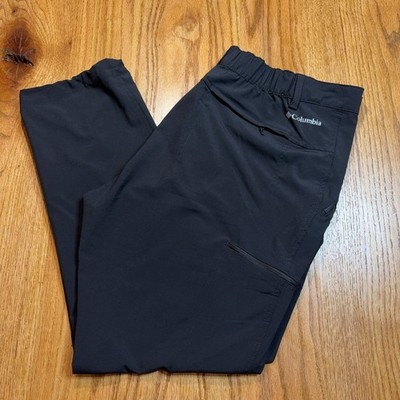 Columbia Pants Mens Size 40x29 Black Fir Ridge Hiking Pants Arc Knees Zip Cargo