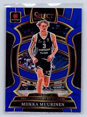 Miikka Muurinen 2025-26 Panini Select EuroLeague #98 Blue Prizm