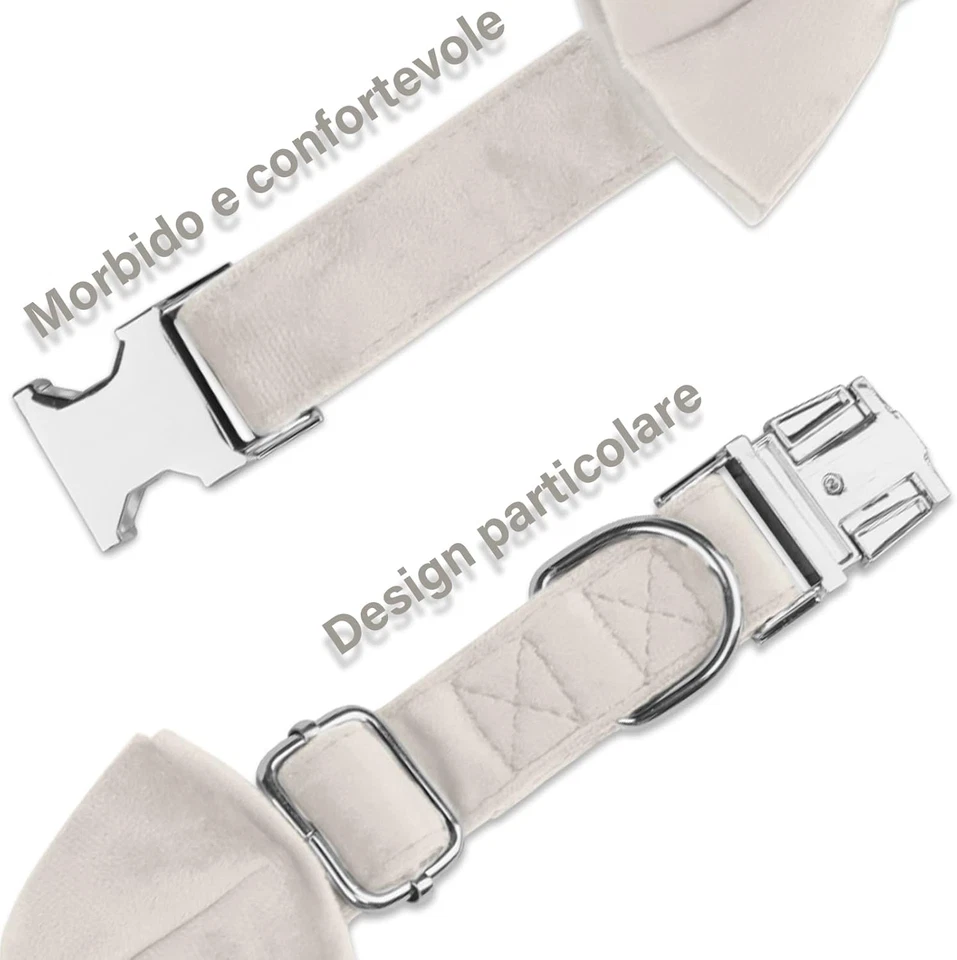 Collare Cane, Papillon Cane Collare per Cani Velluto, Collare per Cani Comodo Re - Immagine 3 di 4