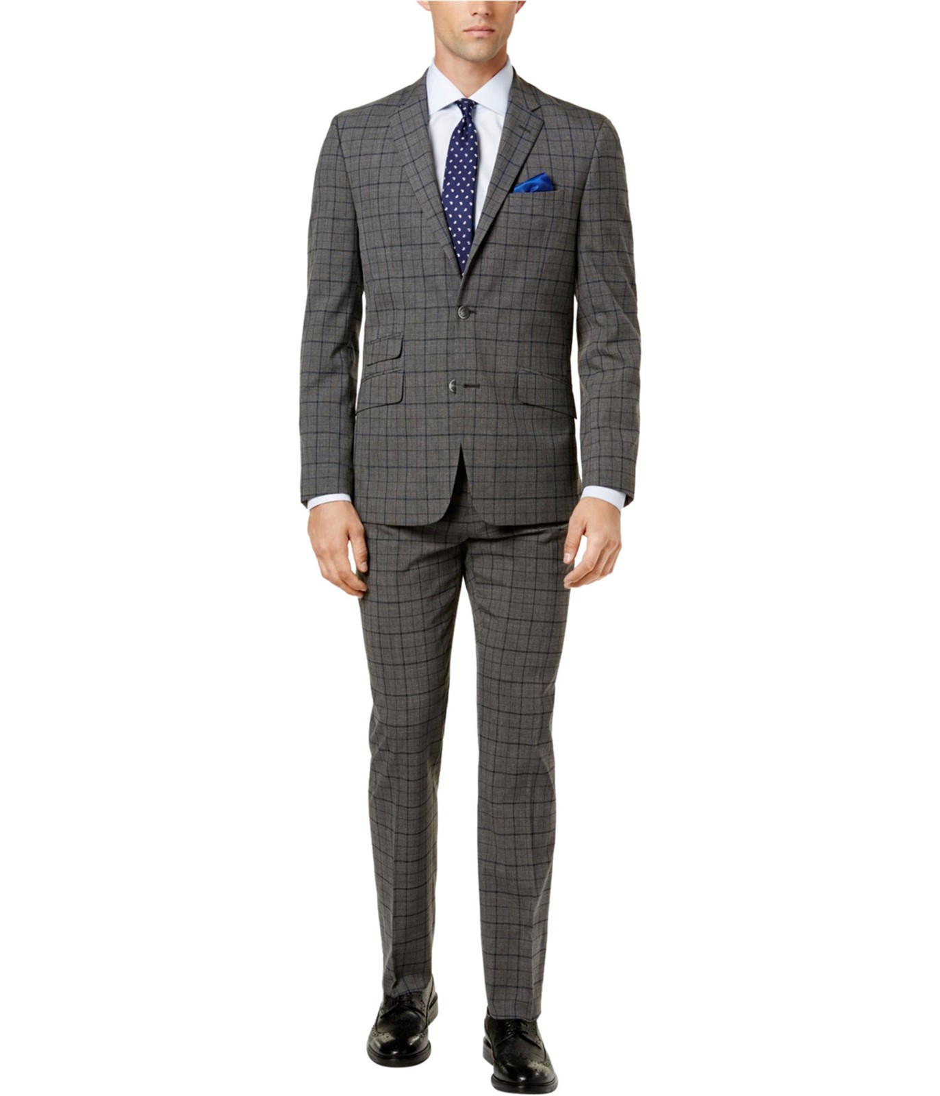 Ben Sherman Mens Comfort Formal Tuxedo Grey 38 Regular 32W x UnfinishedL 56990₽