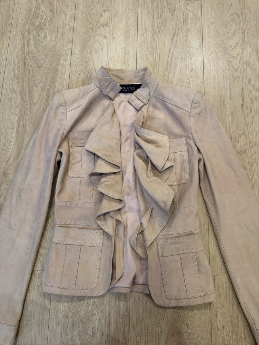 Karen　ベージュ Suede Outer Shell Coats, Jackets & Vests Beige Blazer for Women