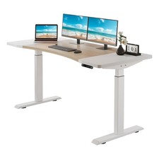 63x30 Adjustable - Dual Motor Curve Standing Desk - Home Office Workstation