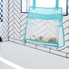 Bath Toy Storage Bag Zipper Design Hanging Net Bag Organizer Bathroom Organizer