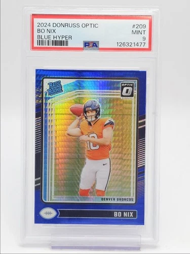 BO NIX 2024 DONRUSS OPTIC RATED ROOKIE BLUE HYPER PRIZM RC PSA 9 Q3824