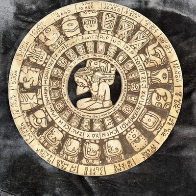 Mayan Aztec Calendar Haab Chichen Itza Kukulkan Pyramid 11  Mexico Vintage