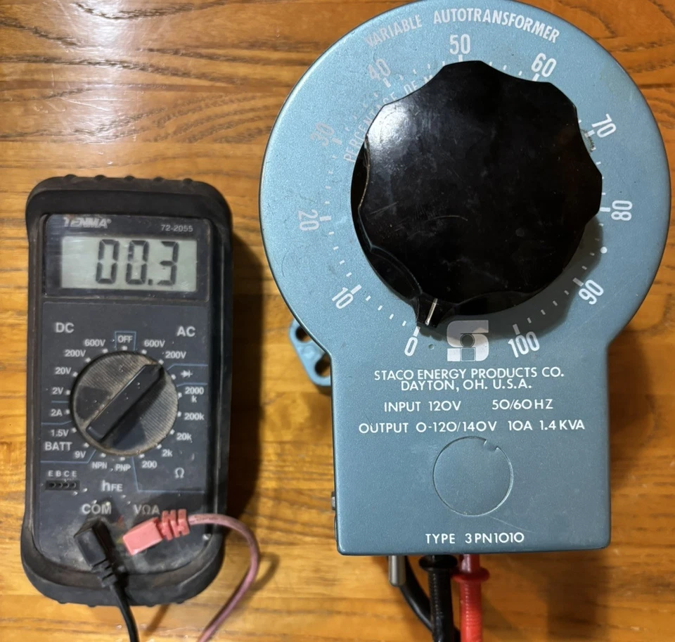 2x Staco 3PN1010 Variac Auto Transformers For Parts/repair - Image 4 of 4