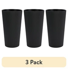 (3 pack) Mainstays - Black Eco-Friendly Recycled Beverage Tumbler, 26-Ounce