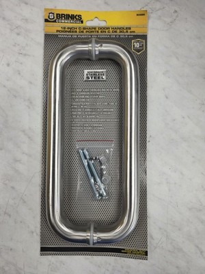 BRINKS Commercial - 12'' 'C' Style Pull Door Handle, Stainless Steel Finish