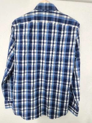Banana Republic Chemise Homme Bleu Carreaux Slim Fit (EU 50, INT M) - Photo 1/4