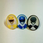 VINTAGE 90’s MIGHTY MORPHIN POWER RANGERS PLASTIC RINGS LOT OF 3