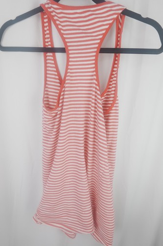 Old Navy Orange White Stripe Stretch Racerback Tank Top Women’s Size Small Light - Picture 5 of 9