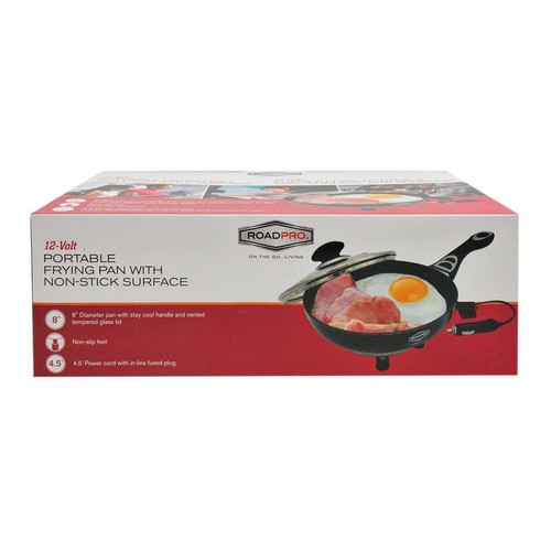 12V Portable Electric Cooking Frying Pan w/ Non-Stick Surfaces Kitchen Cookware - Picture 7 of 7