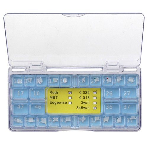 Staffe ortodontiche ceramica zaffiro tutore dentale estetica elegante Roth MBT 022 - Foto 18 di 44