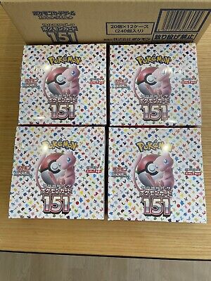 Pokemon 151 Booster Box SEALED SV2A 2023 4BOX set Japanese Pokemon 151 Booster Box SEALED SV2A 2023 4BOX set Japanese