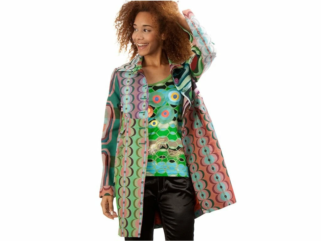 manteau desigual multicolore