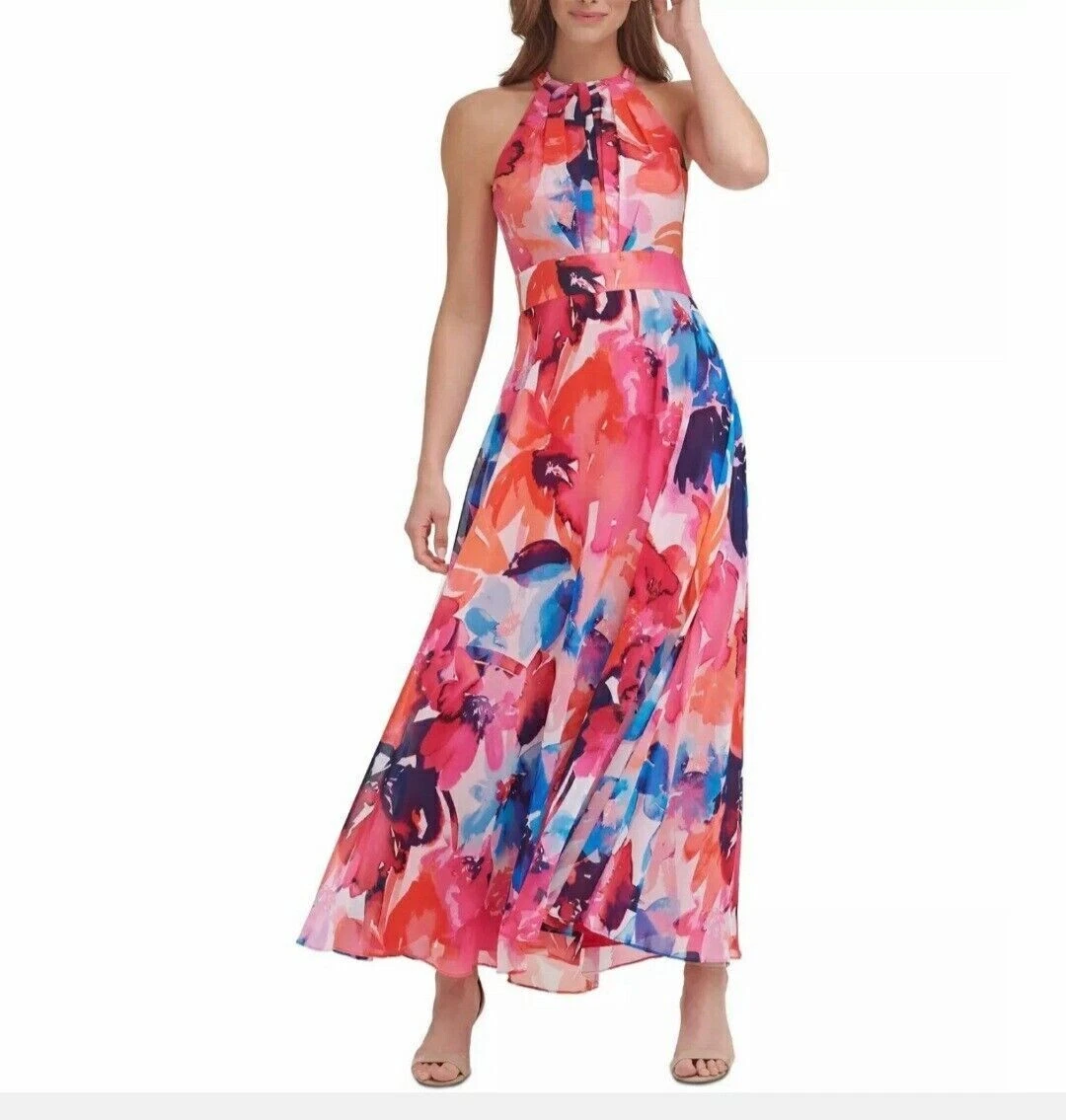 eliza j floral chiffon maxi dress Eliza J Chiffon Floral Maxi Dresses for Women for sale
