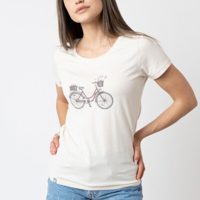 Bavarian Caps Damen T-Shirt Expresslieferdienst Bio-Baumwolle Jersey Fahrrad Neu