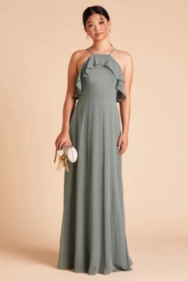 Sea Glass Bridesmaid Dress Chiffon Size XL | Birdy Grey Jules