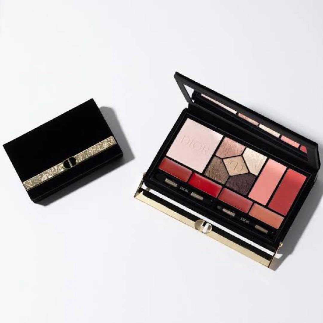 Coffret de Noël Christian Dior 2022 palette cosmétique fard à lèvres d'occasion