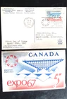 CANADA  montreal EXPO 67 CANDIAN PAVILLION FIRST DAY CARD MONTREAL CANCEL TO USA