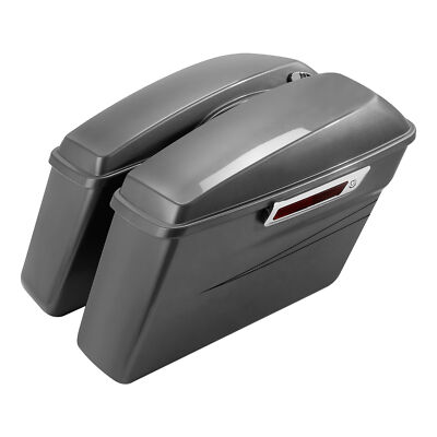 Hard Saddlebags Fit For Harley Electra Street Glide 2014-2024 23 Charcoal Pearl