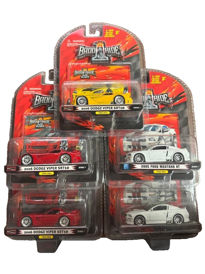 RARE BADD 1 RIDE SERIES 1 DODGE FORD SET OF 5 PCS 1/64 DIECAST MODEL CARS 31640