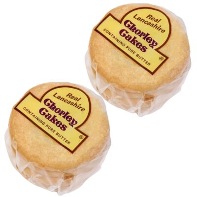 Lancashire Chorley Cake English snack made with pure butter and dried currants
