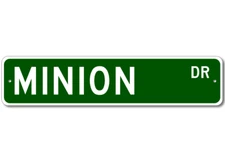 MINION Street Sign - Personalized Last Name Signs