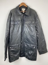 Vintage Calvin Klein size 2XL Men s Black Leather Jacket