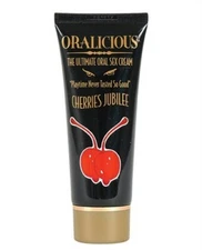 Oralicious The Ultimate Oral Sex Cream Cherries Jubilee 2oz - Flavored BJ Lube