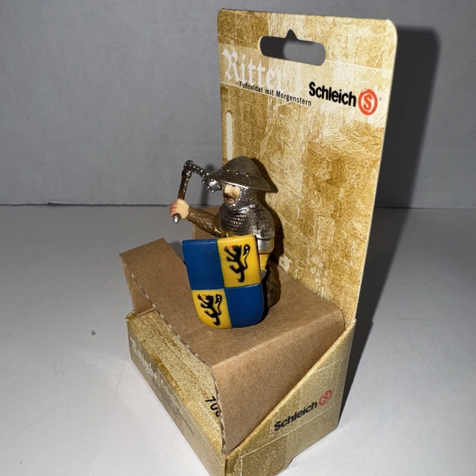 Nuevo Schleich Mundo de Caballeros Soldado de Pie #70002 León Azul Foto 2 de 4