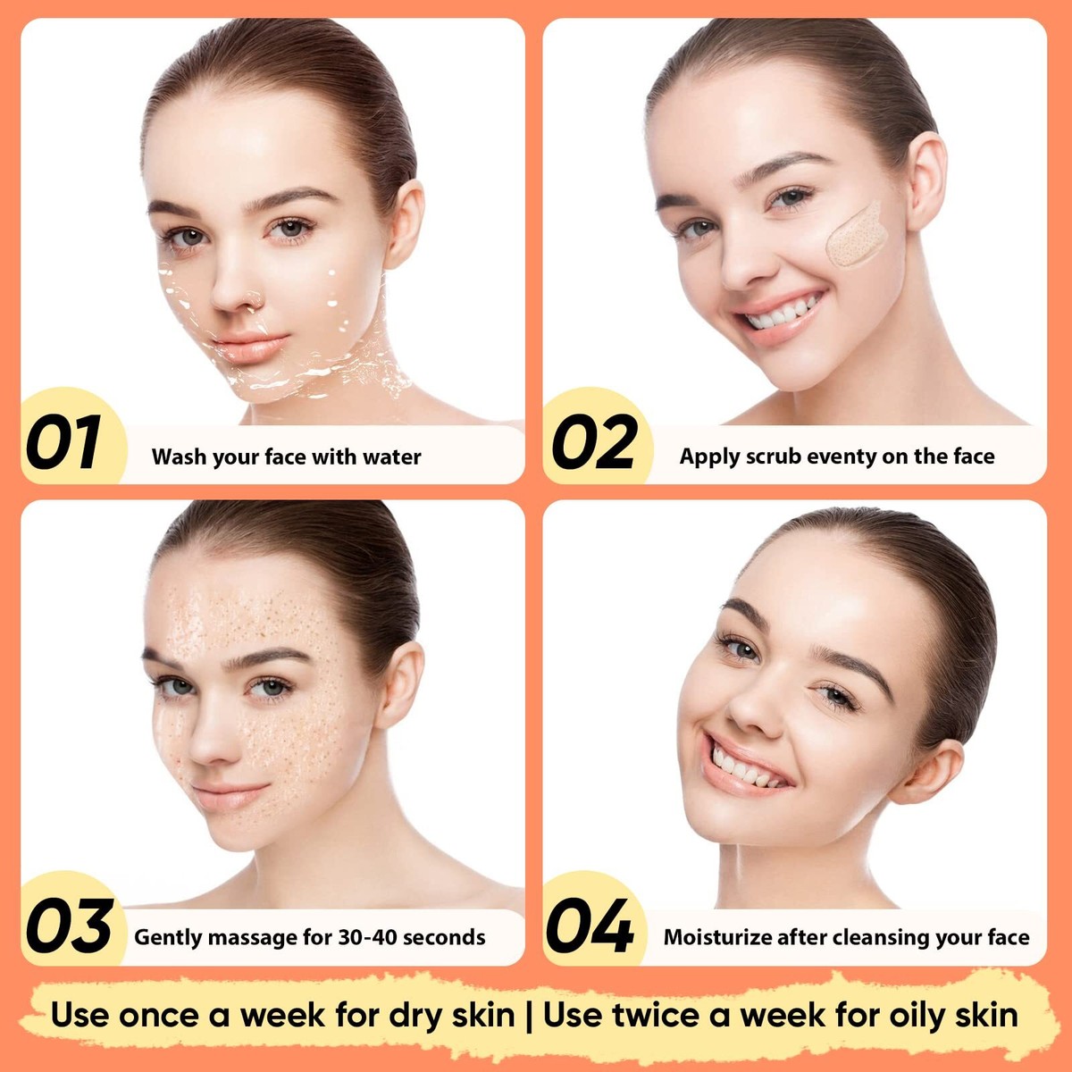 Vitamin C and Retinol Facial Scrub Face Scrub Exfoliating