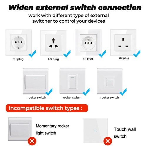 Tuya WiFi 16A AC110-240V Mini smart switch DIY 2-way control relay timer module - Picture 2 of 17