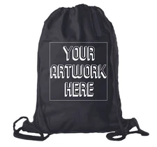 Personalized Cotton Drawstring Backpacks, Your logo here Custom Cinch Sacks